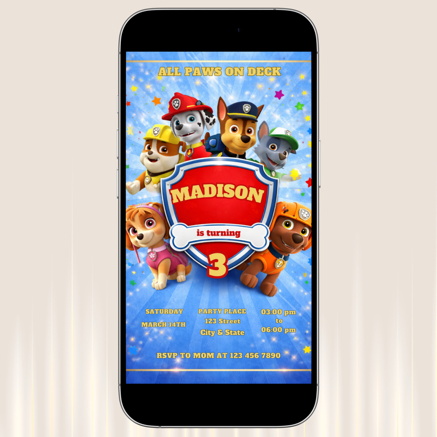 Paw-ty Birthday Party Bundle | Complete Editable Kit | Puppy Patrol Pup Crew Boys & Girls