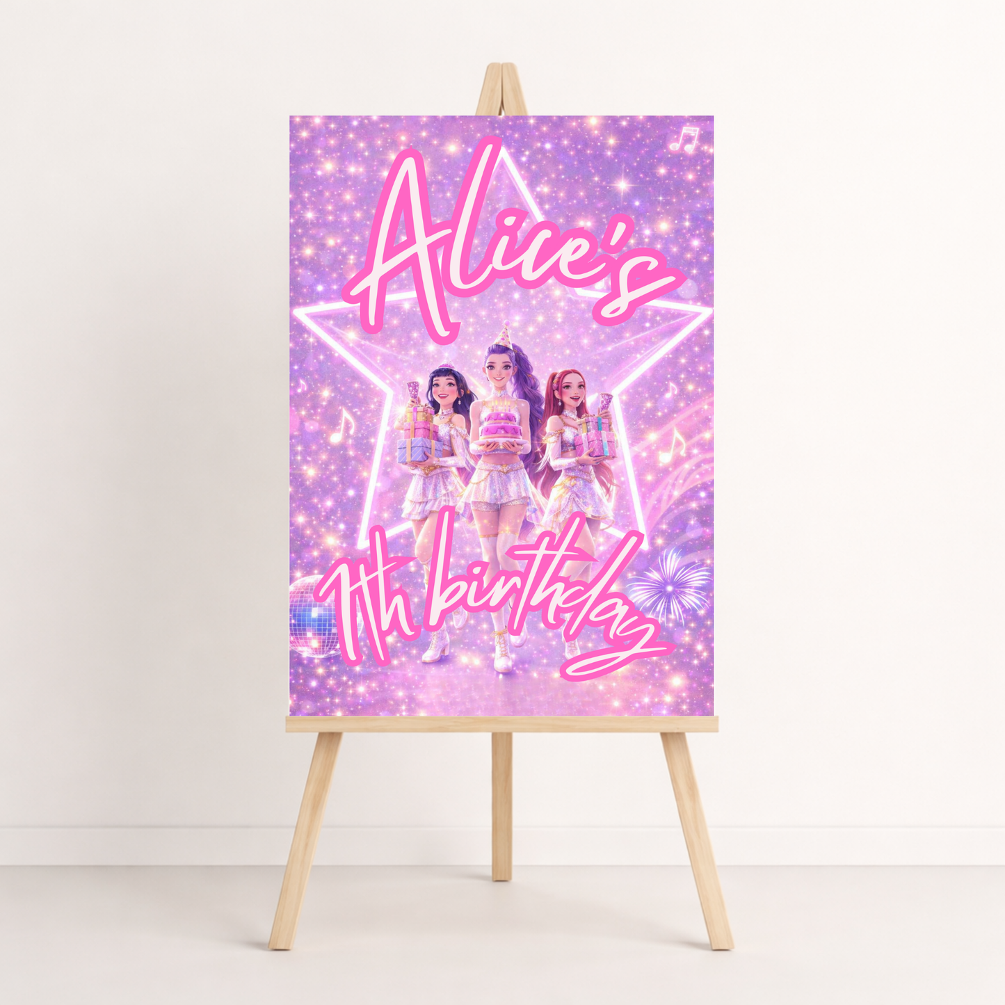 K-pop Anime Birthday Party Bundle | Editable Girl's Birthday Invitation Set | Complete Party Printable Template Kit Editable Kit