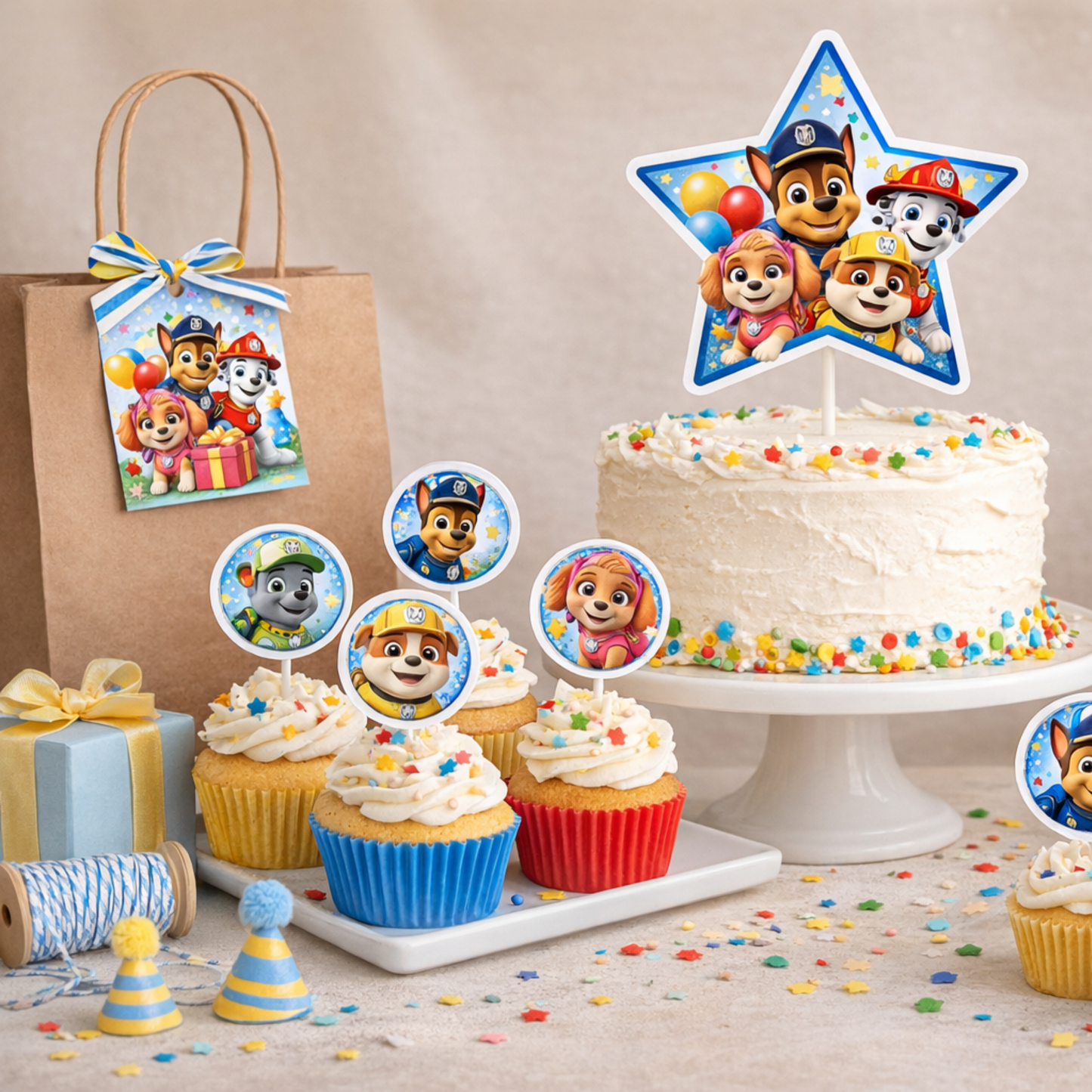 Paw-ty Birthday Party Bundle | Complete Editable Kit | Puppy Patrol Pup Crew Boys & Girls