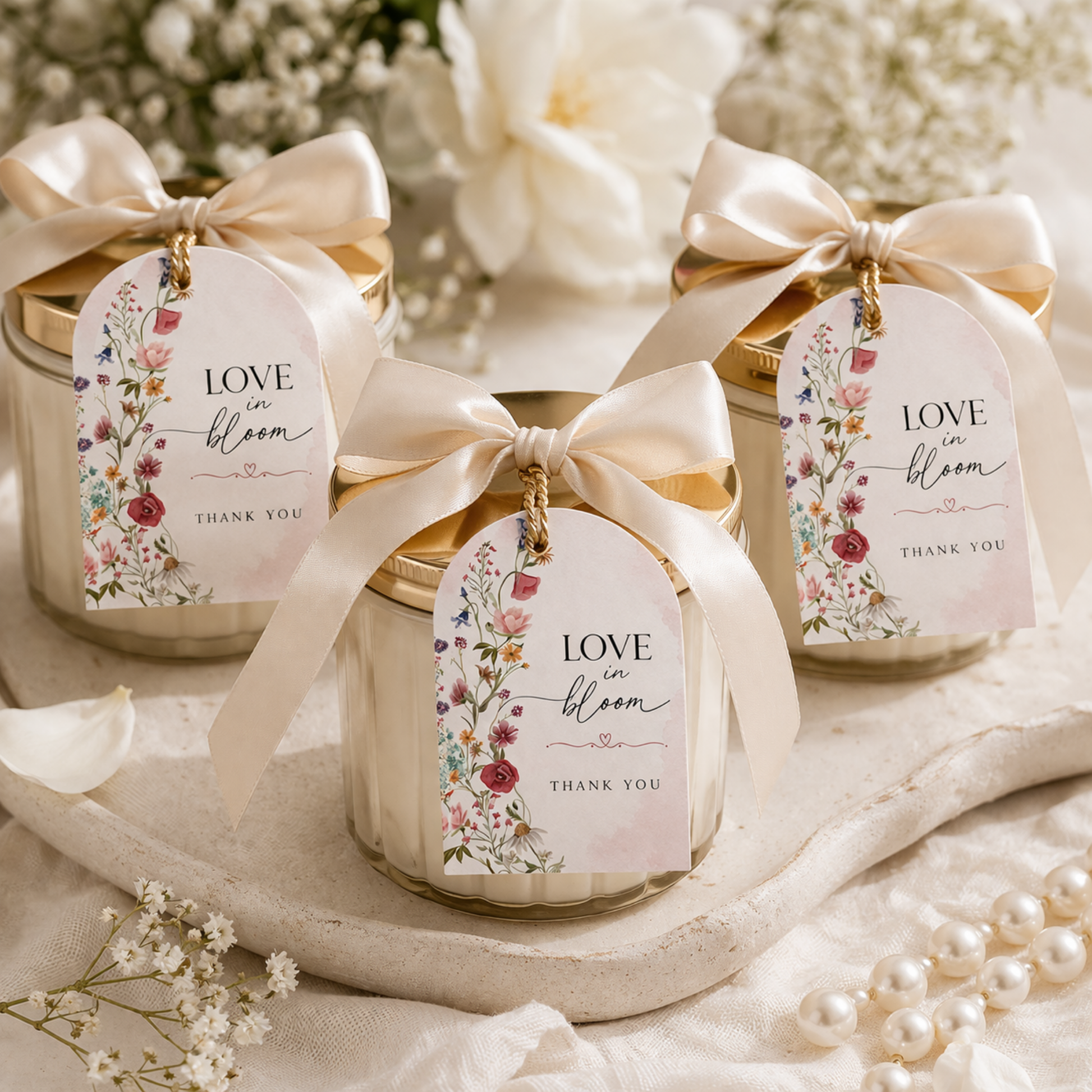 Floral bridal shower favor tags instant download editable in canva 