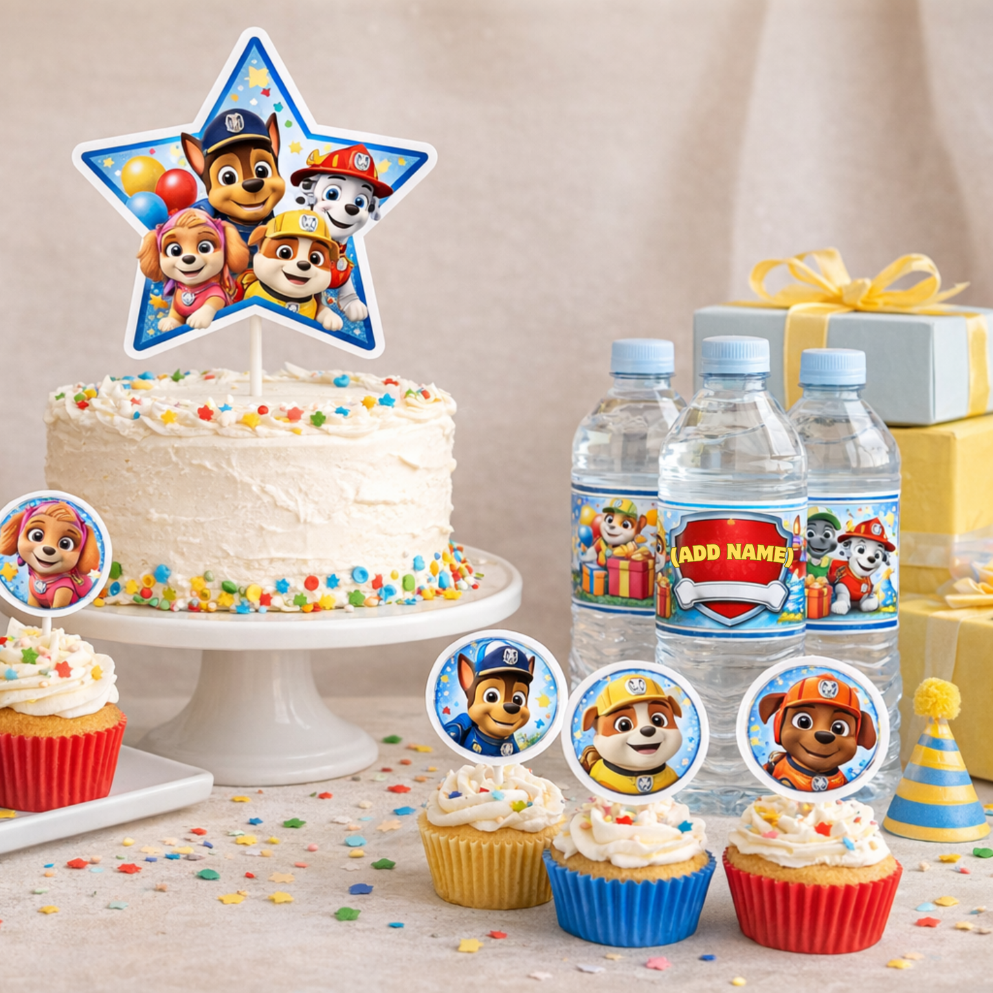 Paw-ty Birthday Party Bundle | Complete Editable Kit | Puppy Patrol Pup Crew Boys & Girls