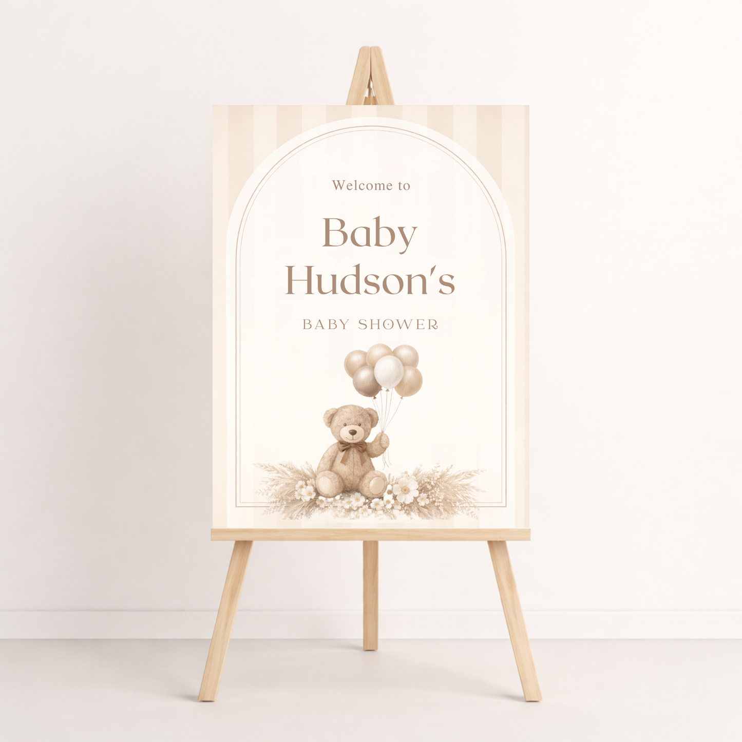 Bearly Wait Baby Shower Invitation Bundle | Teddy Bear Baby Shower Invite Editable Bundle Kit